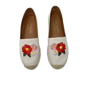 NIB Kate Spade Dahlia Espadrille Floral Crystal Size 10